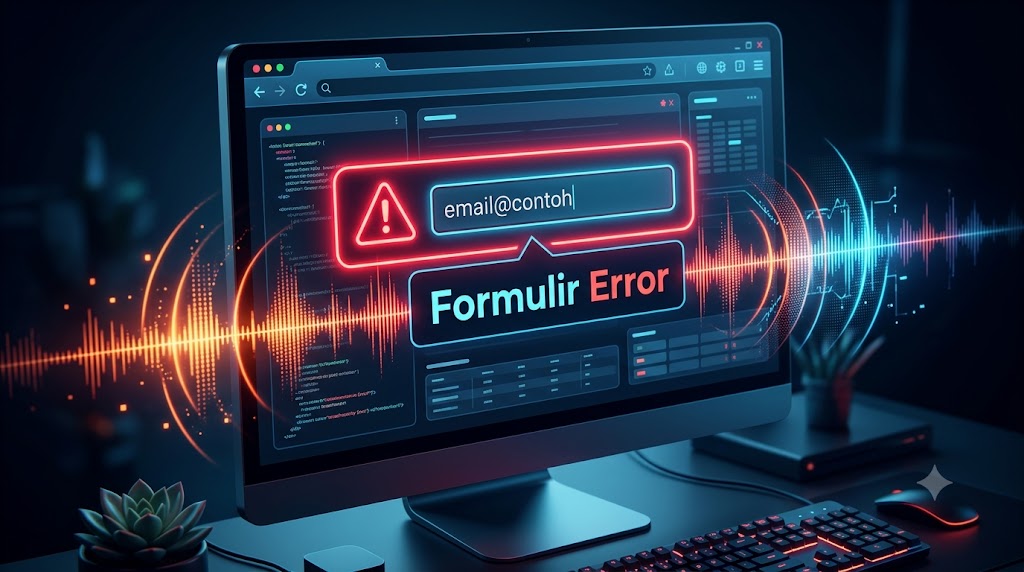 Ilustrasi error pad web