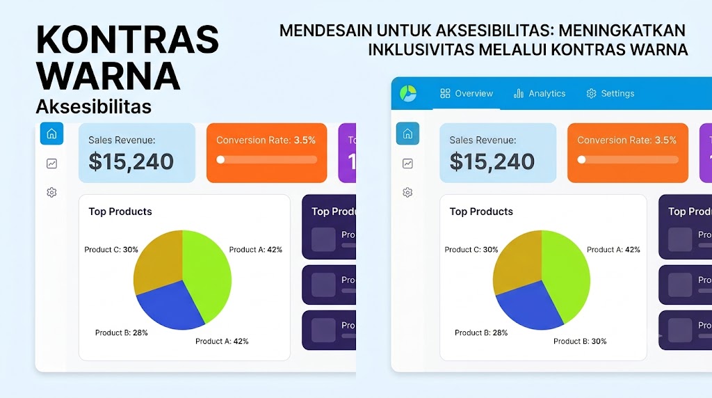 ilustrasi gambar untuk menampilkan perbedaan kontras pada web.